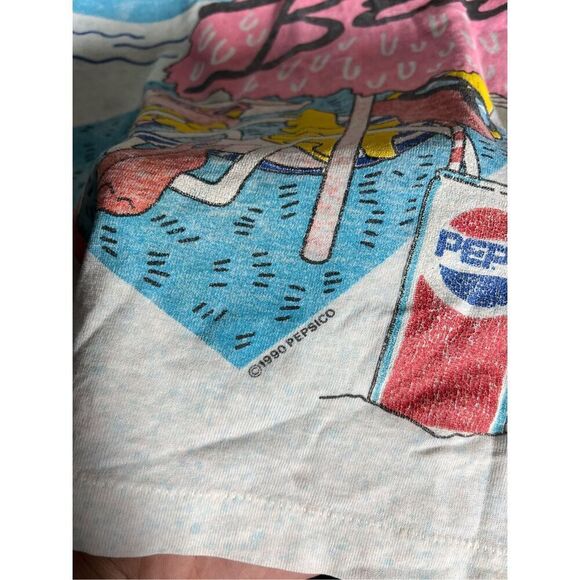 Vintage 1990 Pepsi Soda Beach Promo Tank Top - Picture 3 of 6